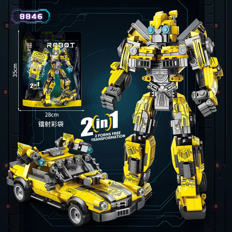 Autobots Decepticons Building Blocks Transformation Robot Children Educational Assembly Car King Kong Brick Assemble Toy Gift - Shoppiline