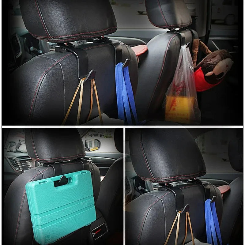 2/4/8 PCS Car Seat Back Hook Universal Car Single Hook Hanger Headrest Storage Hanger Clip High Quality Car Interior Accessories