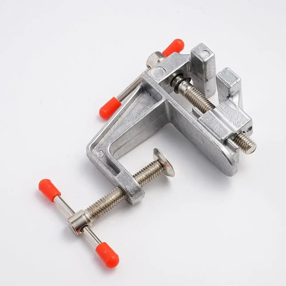 1pc Mini Workbench Vise with 3.5" Aluminum Jaw - Multi-Functional Precision Clamp for Jewelry, Woodworking & DIY Projects