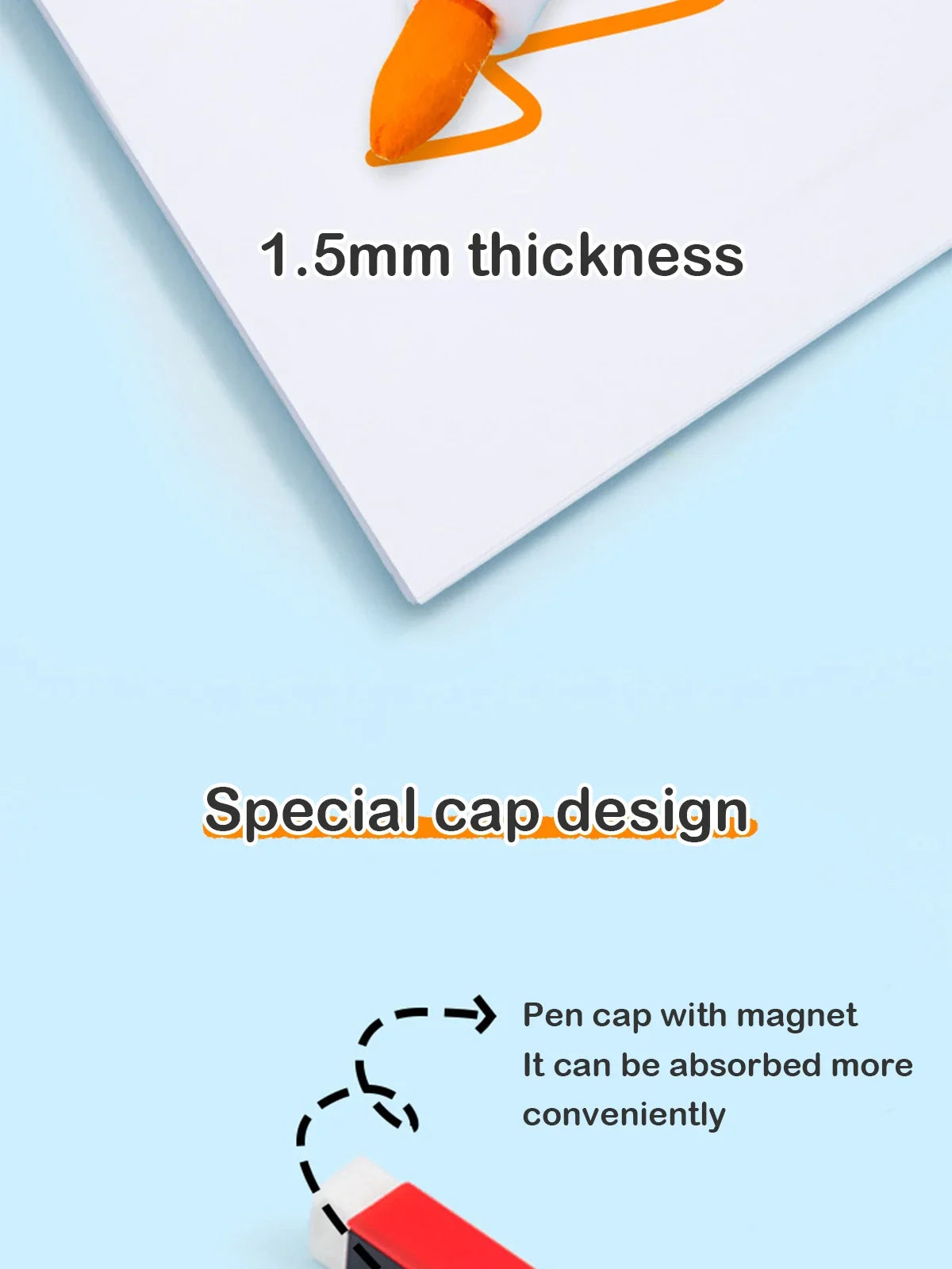 Magnetic Erasable Whiteboard Pen Color Options Blackboard Note Numbering Stationery Office Teaching Supplies for Classroom Use