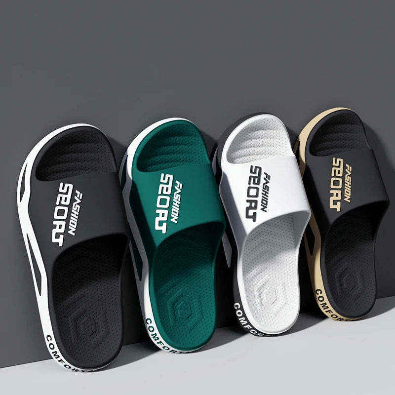 Men's Summer Fashion Slippers for Home ,Soft Soles, PVC Durable Material, Outdoor Sports and Leisure Beach Shoes for Couples
