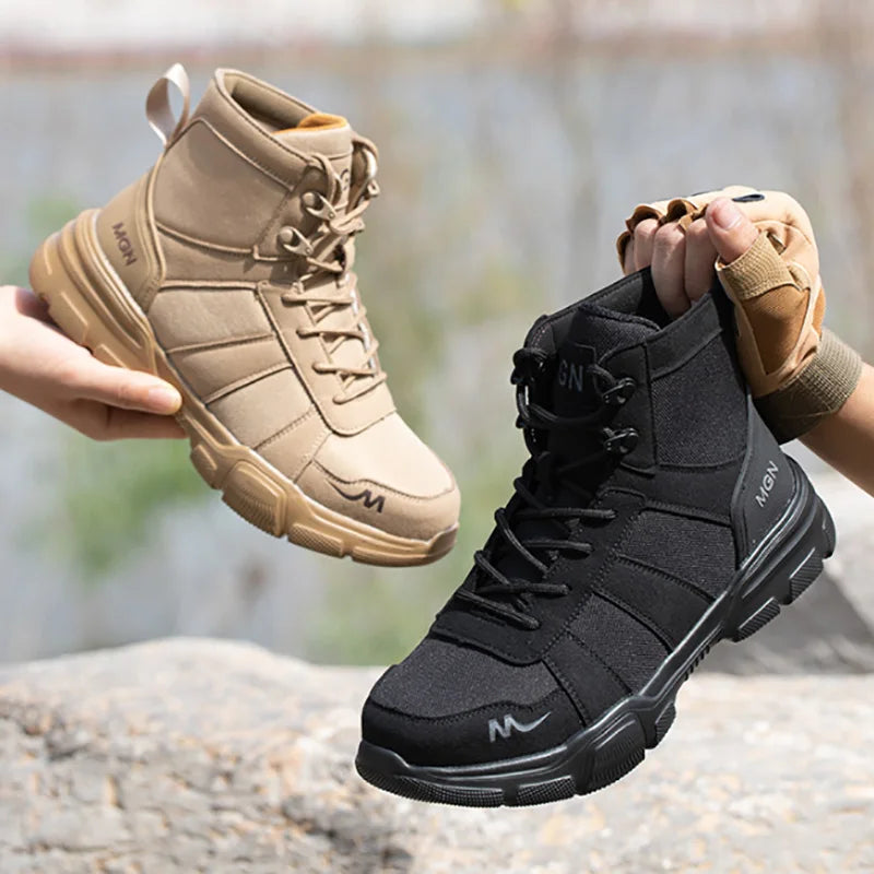 Work Boots Indestructible Safety Shoes Men Steel Toe Shoes Puncture-Proof Sneakers Women Non Slip Work Shoes Male Tactical Boots - Shoppiline