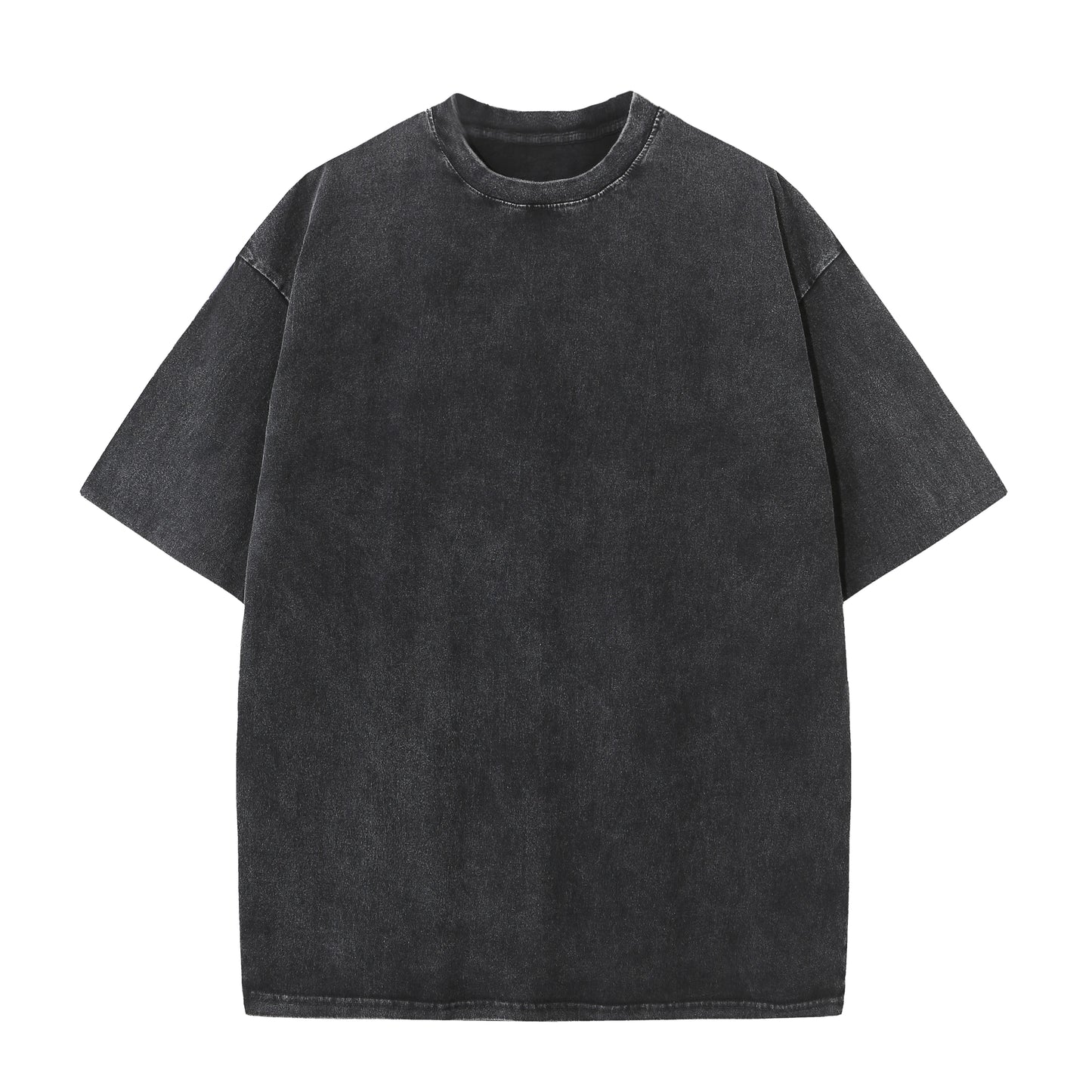 Herren Sommer Reine Baumwolle Distressed Retro Drop Shoulder T-Shirt Einfarbig Locker Lässig Atmungsaktives Herren Freizeit T-Shirt Oberteil