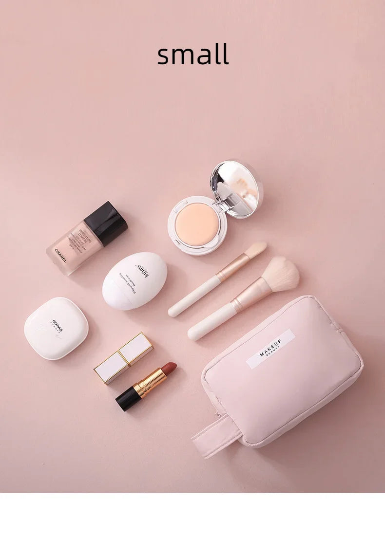 Damen tragbare Kosmetiktasche mit hohem Erscheinungsbild, große Reise-Waschtasche, dreidimensionale Make-up-Aufbewahrungstasche