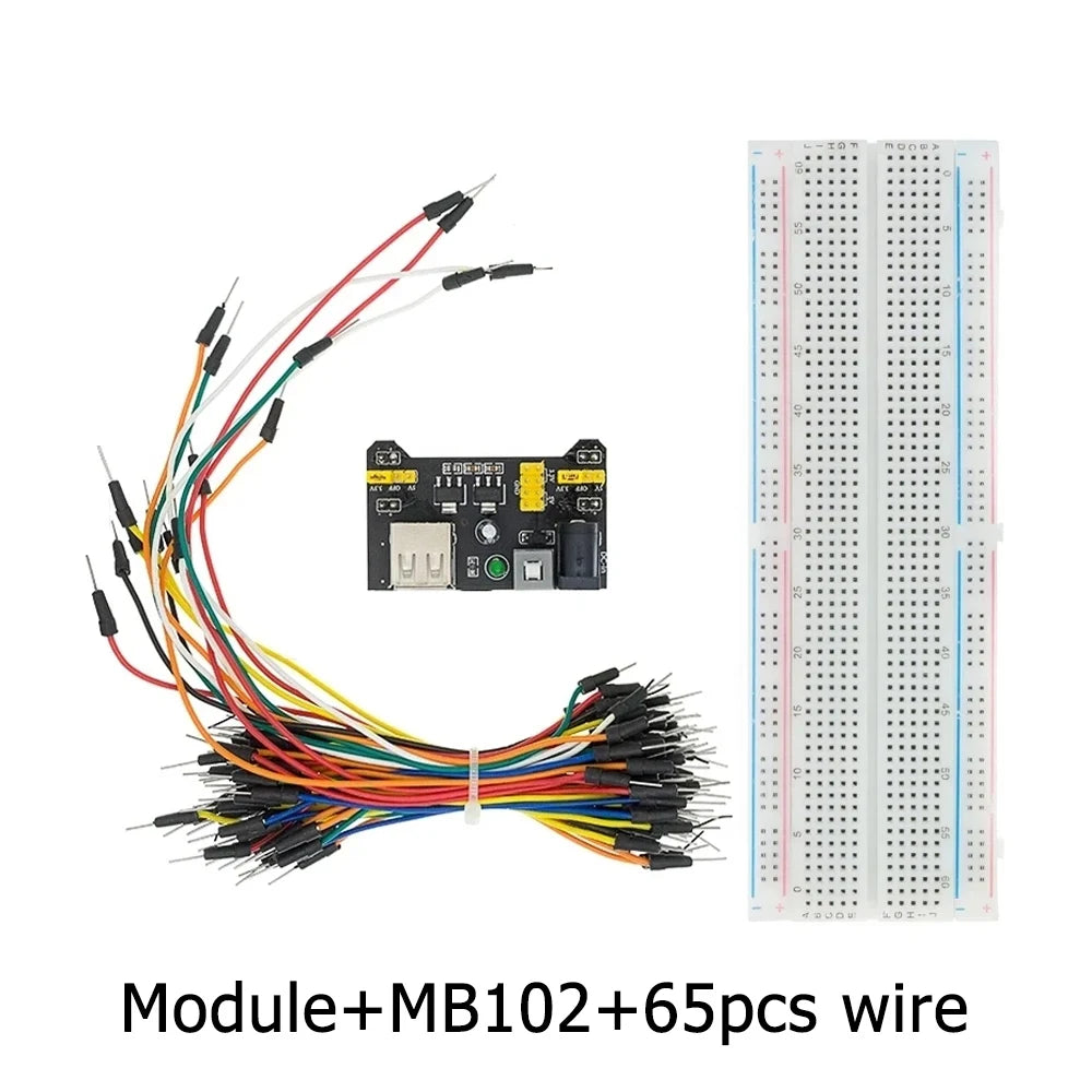 MB-102 Prototype Breadboard 400 830 Points Solderless PCB Bread Board Jumper Wires Cable Board DIY Dupont Wire for Arduino Kit