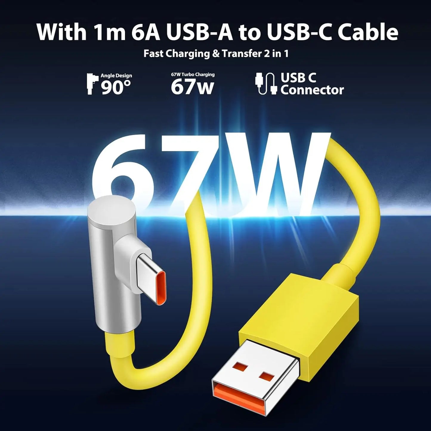 120W Type C Cable 90 Degree Elbow For Xiaomi 12 13 14 15 17 Redmi Note 13 14 15 POCO F7 F8 X5 X6 X7 Pro Quick Charging USB Cable