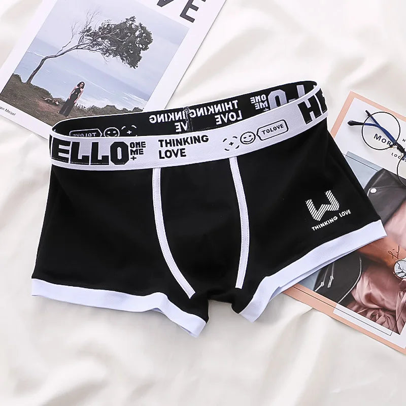 1 caleçon pour homme en coton, sous-vêtement 3 couleurs L XL 2XL 3XL, ceinture douce à lettres respirante, souple, mode sport