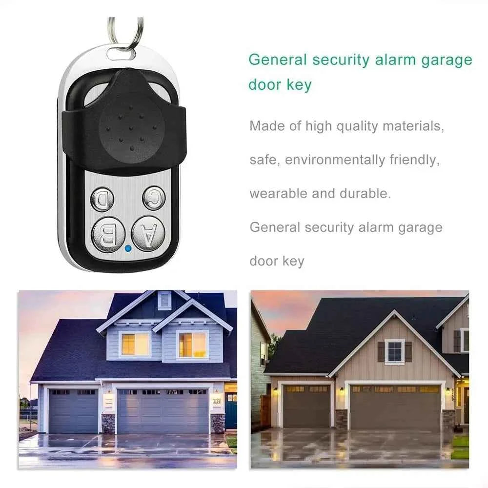 433MHz Smart Copy Duplicator Metal Push Button Remote Control Transmitter ABCD 4Button Garage Door Opener Remote 1pc