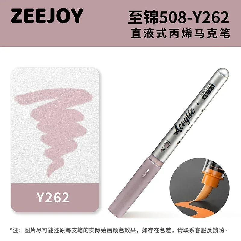 ZEEJOY 120/12/1 Colors Direct Liquid Acrylic Marker Pens Waterproof Pen Soft Brush Nib for Manga School Art Supplies Stationery