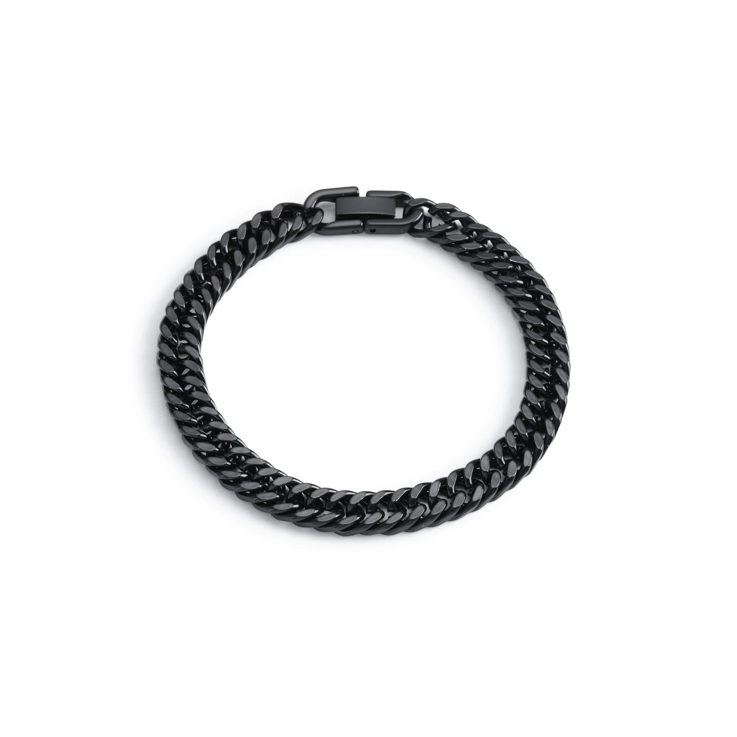 Stainless Steel Braided Double Row Front and Rear Fish Scale Alloy Magnetic Buckle Bracelet with Keel Jewelry New Model