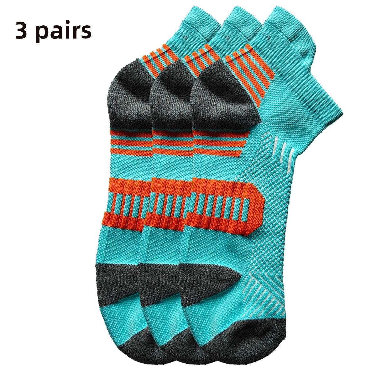 3/9 paires de chaussettes de sport antidérapantes pour hommes et femmes, chaussettes de basketball professionnelles épaissies avec fond en serviette pour la course à pied et l'entraînement de fitness