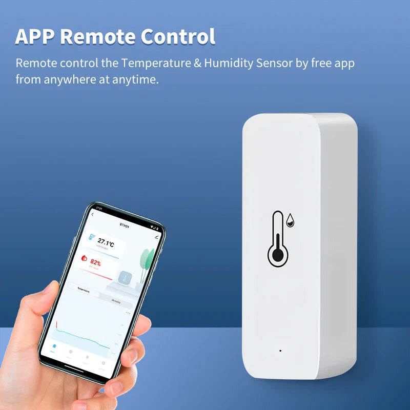 Tuya Smart WiFi Temperatur-Feuchtigkeitssensor Indoor-Hygrometer Thermometer APP Fernüberwachung kompatibel mit Alexa Google