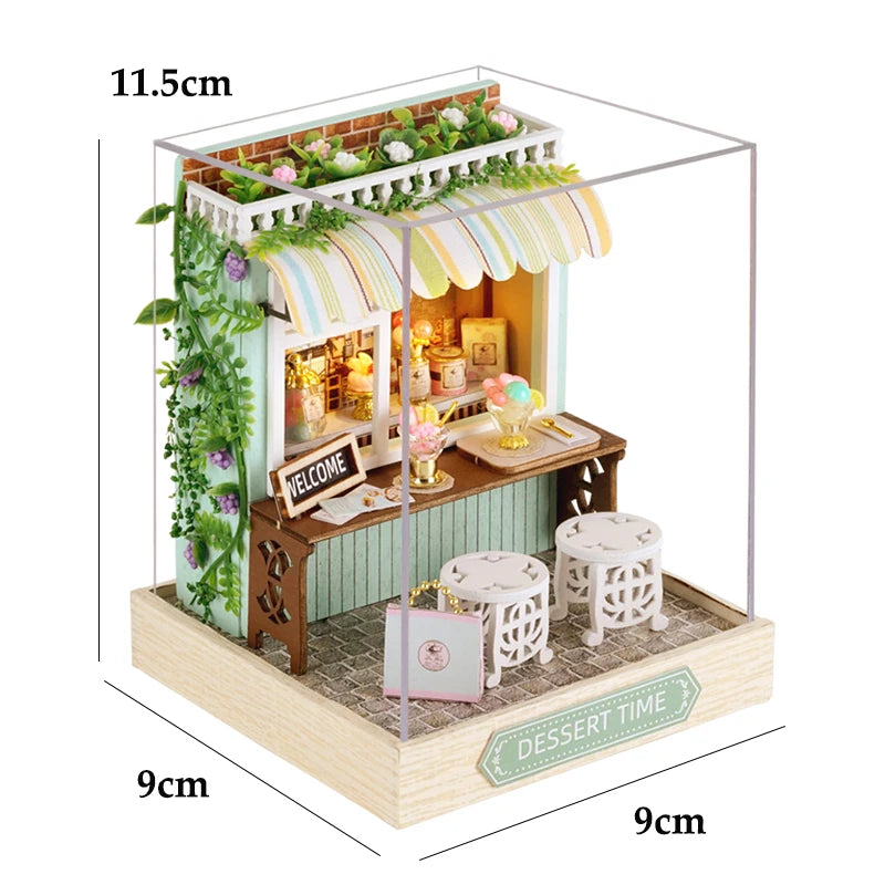 Kitten Mini Doll House 3D Puzzle Assembly Model Building Kit Creative Room Bedroom Decoration With Furniture Wooden Crafts Gifts - Shoppiline