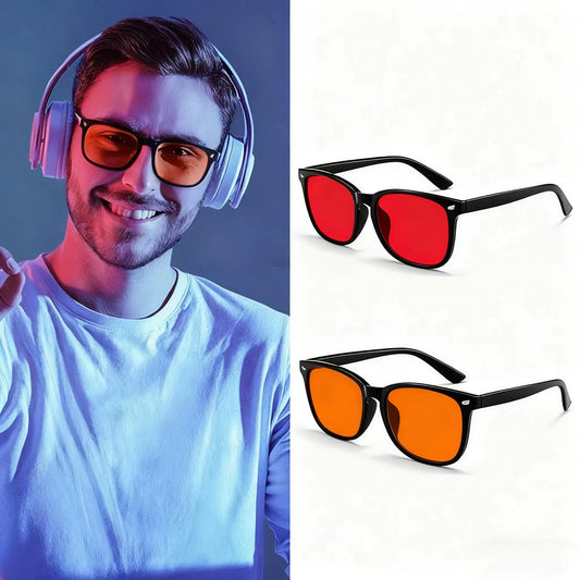 Blue Light Glasses for Woman Sleep Glasses for Blue Light Blocking Red Lens for Computer Gaming Reduce Eyestrain