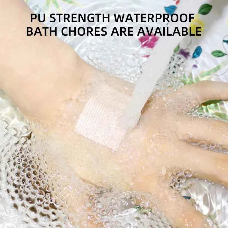 50PCS 38*38mm Transparent PU Square Band-Aid Waterproof Adhesive Bandage Protective Sticker