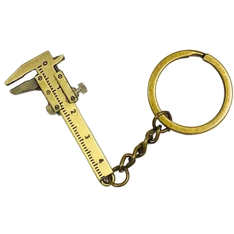Mini vernier caliper bolso chaveiro ornamentos pequeno 3d móvel precisão medida ferramenta acessórios slider régua liga