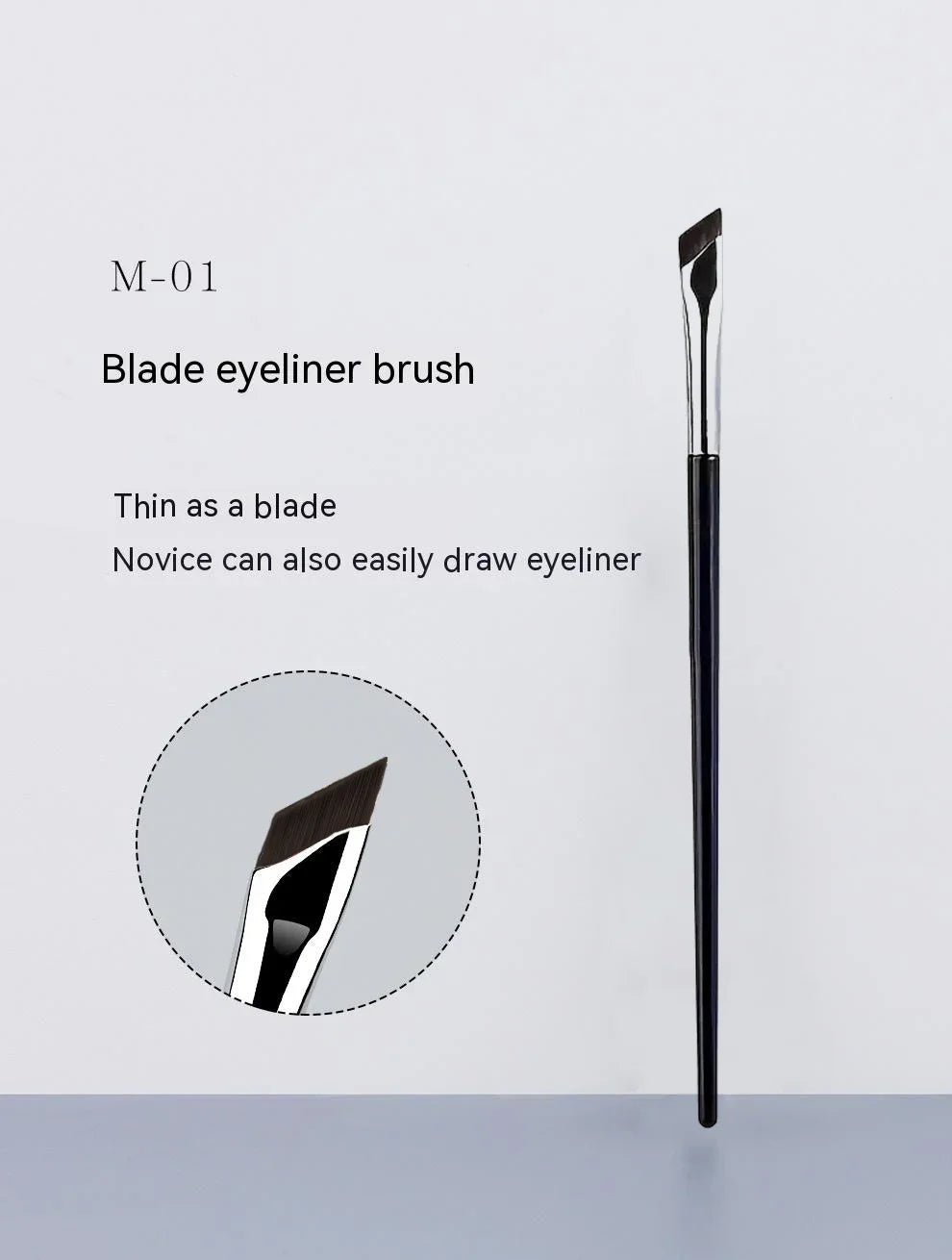2/5Pc Karsyngirl Upgrade Blade Eyeliner Brush Ultra Thin Fine Angle Flat Eyebrow Brush Under The Eyes Place Precise Detail Brush