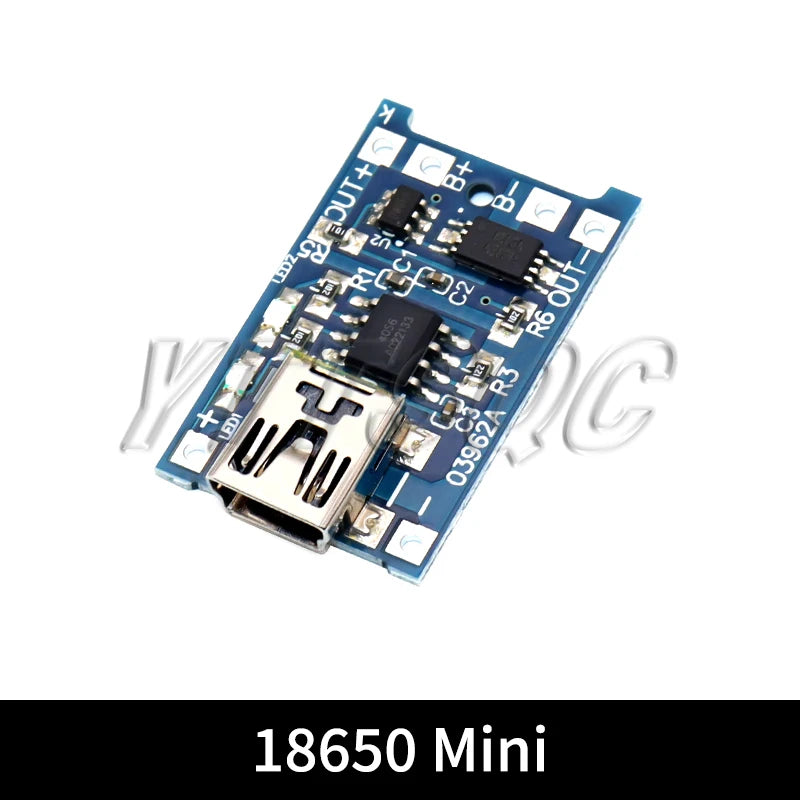5 pcs Micro USB 5V 1A 18650 TP4056 Lithium Battery Charger Module Charging Board With Protection Dual Functions 1A Li-ion
