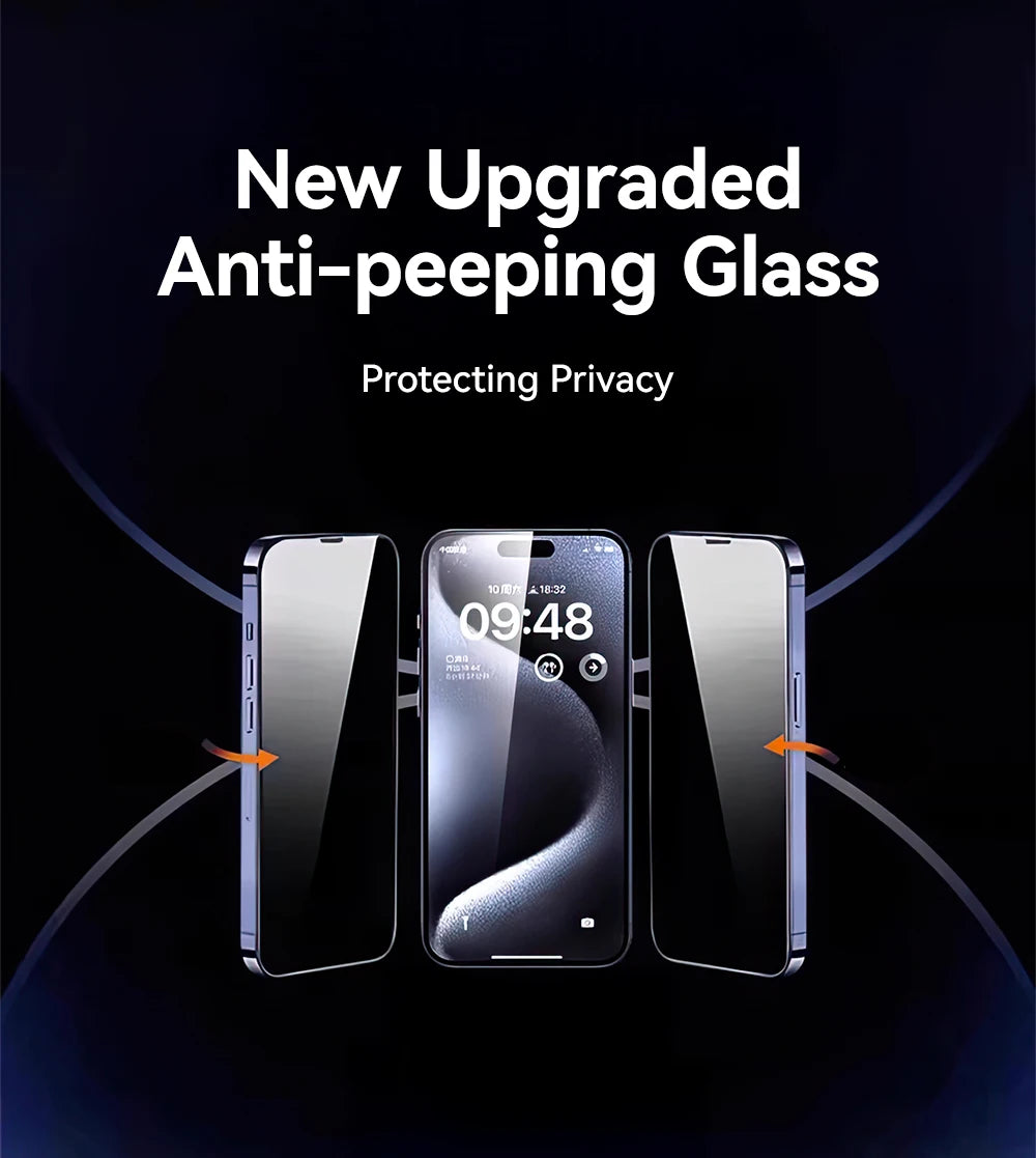 Joyroom 1/2PCS For iPhone 17 Pro Max Anti-Spy Glass Privacy Screen Protector Glass For iPhone 17 Pro 17 Air Tempered Glass Film - Shoppiline