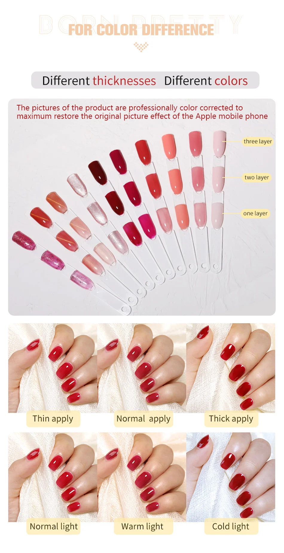 BORN PRETTY Rhinestones Glue Gel Mirror Nail Powder With Nail Liner Brush UV LED Transparent Adhensive Glue Gel
