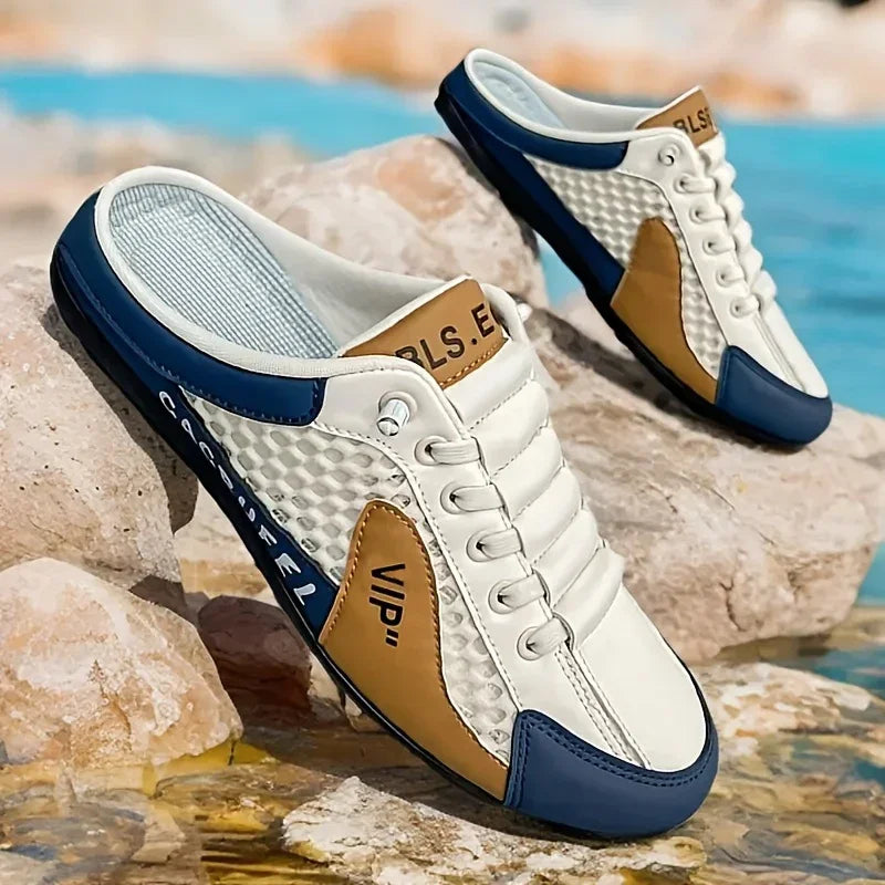 Men's Fashion Soft-soled Half Slippers Summer Men Trendy Bottom Casual Shoes Soft Sole Support Shoes Sneakers Zapatos De Hombre