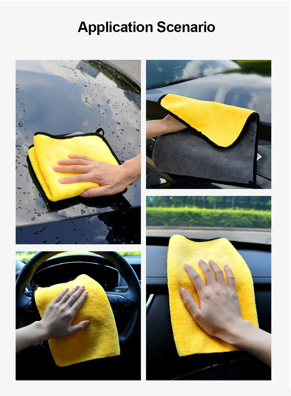 3/5/10Pcs Car Wash Microfiber Towel 30*30CM Car Cleaning Drying Cloth  Care Cloth Car Wash Towel  Kitchen Towel
