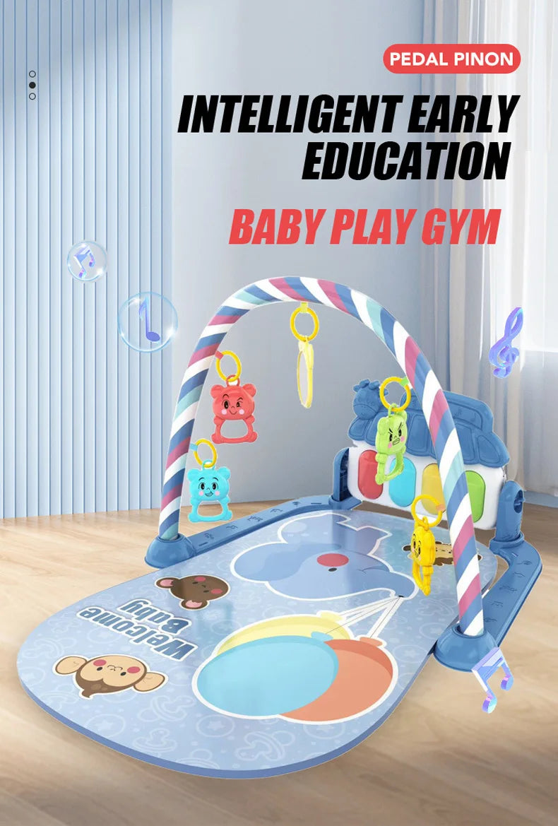 Baby Musik Spieldecke Krabbeldecke Neugeborenen Teppich Pedal Klaviertastatur Baby Fitness Rack Spielmatte Krabbelspielkissen Spielzeug Geschenk