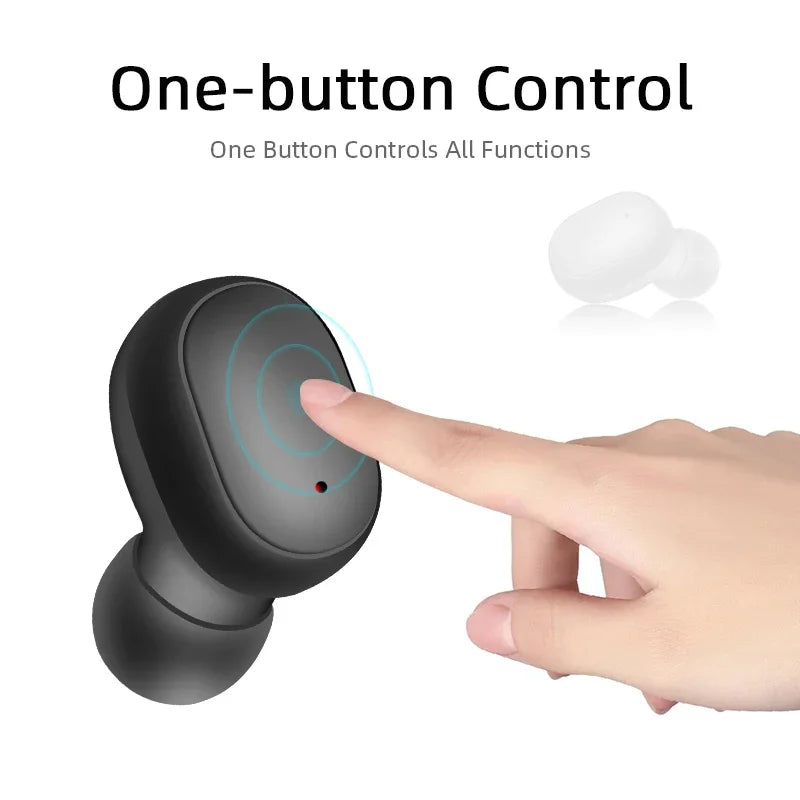 Digital Display Bluetooth Earphones with Mic TWS E6S Wireless Bluetooth Headset Noise Cancelling Headset for Xiaomi Huawei Oppo