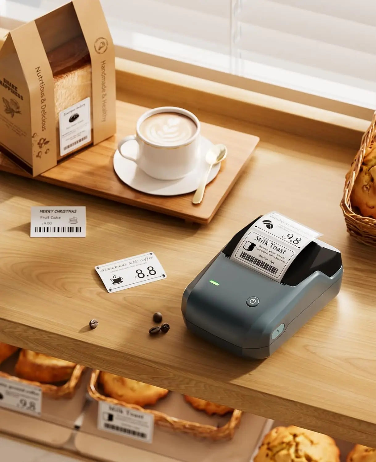 Niimbot B1 Mini Label Thermal Printer Portable Self-Adhesive Bluetooth Maker Machine For Round UV Tag Stickers Labels Rolls - Shoppiline