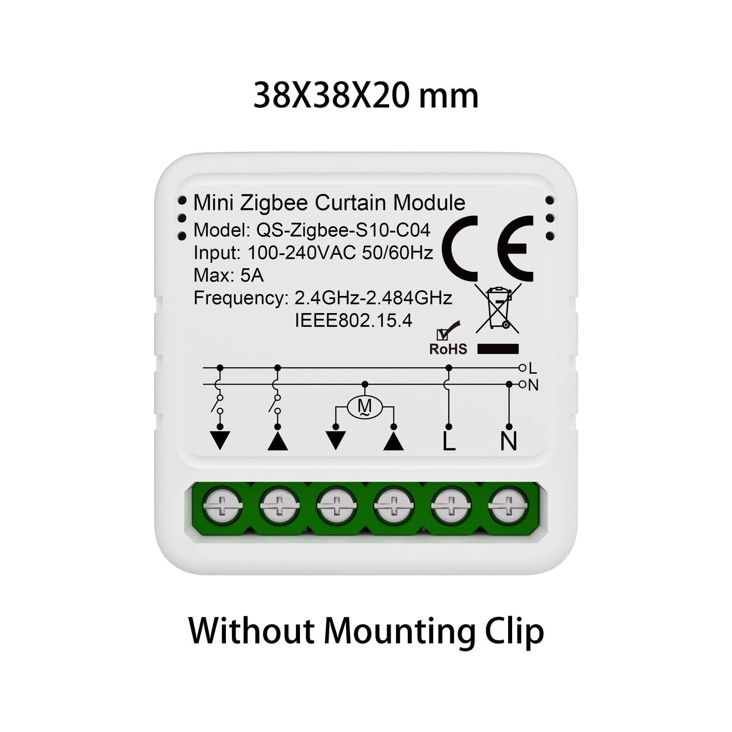 Module d'interrupteur intelligent Tuya WiFi Zigbee pour rideaux roulants, volets, moteur, contrôle par application, fonctionne avec Alexa Google Home Smart Life