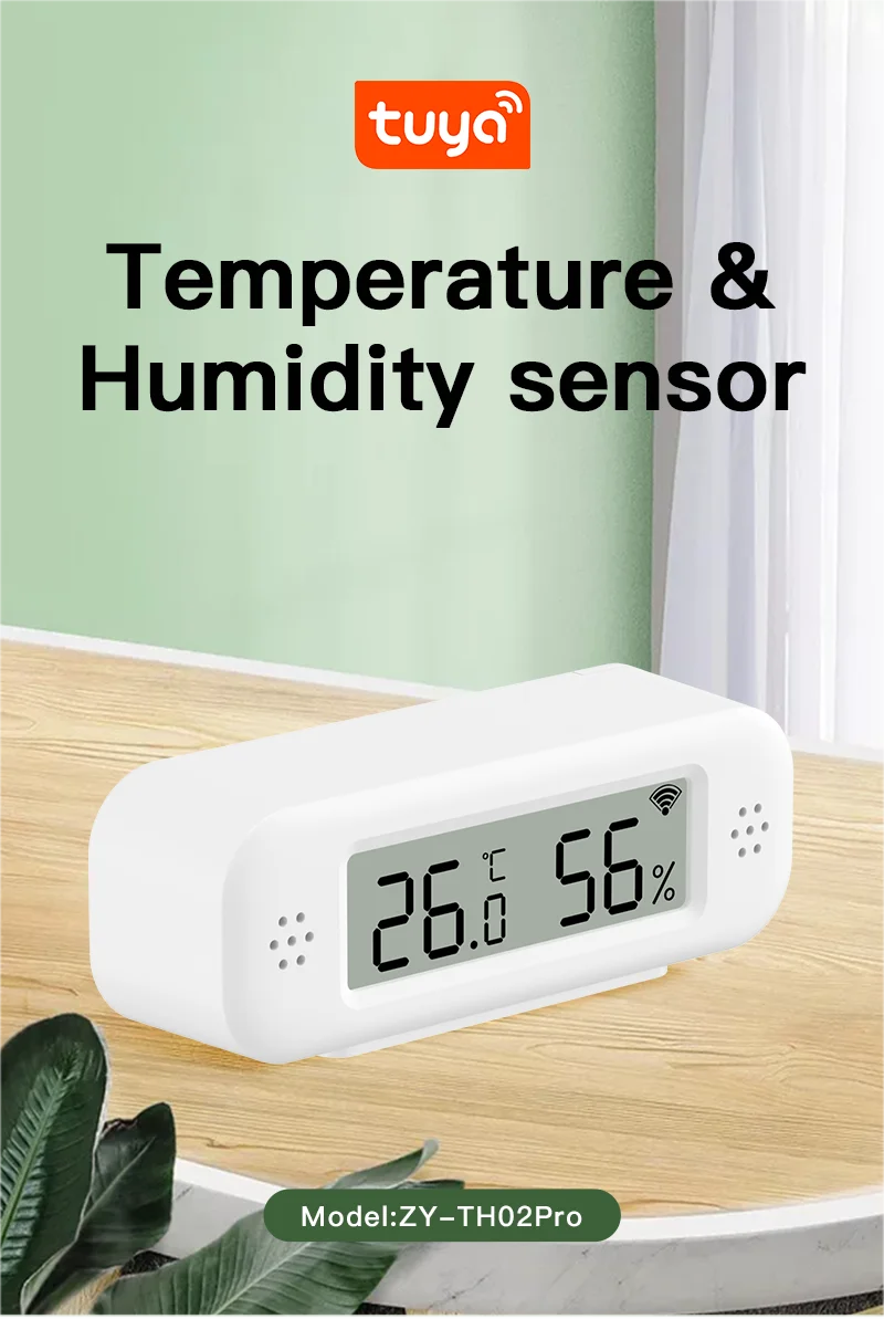 1~4pcs Tuya Zigbee 3.0 Mini Temperature Humidity Sensor For Smart Home Thermometer Hygrometer APP Remote Work with Yandex Alexa