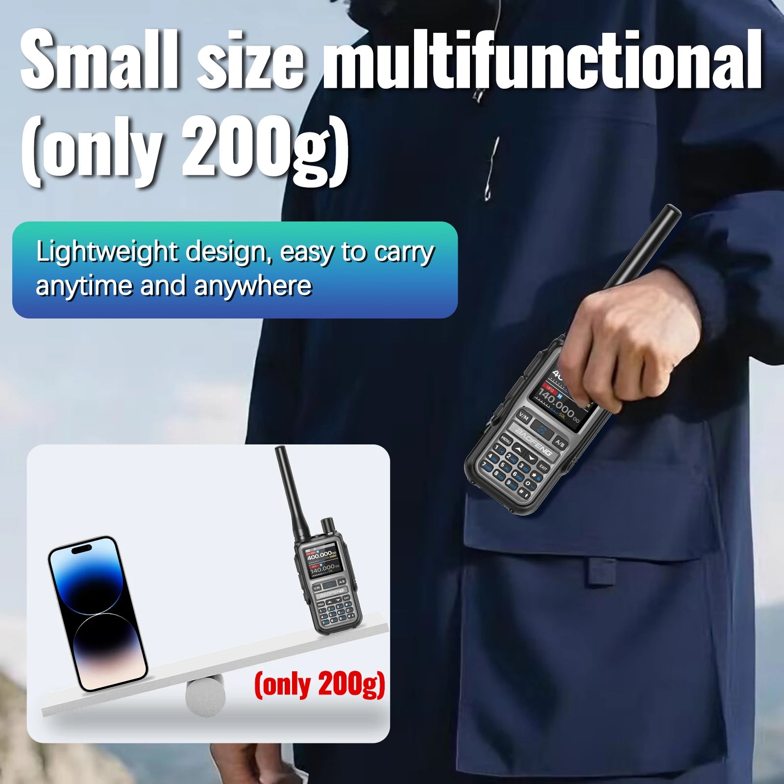 BAOFENG UV-5R Mini Walkie Talkie Multi Band Bluetooth Programming Wireless Copy Frequency 999CH AM FM Long Range Two Way Radio - Shoppiline