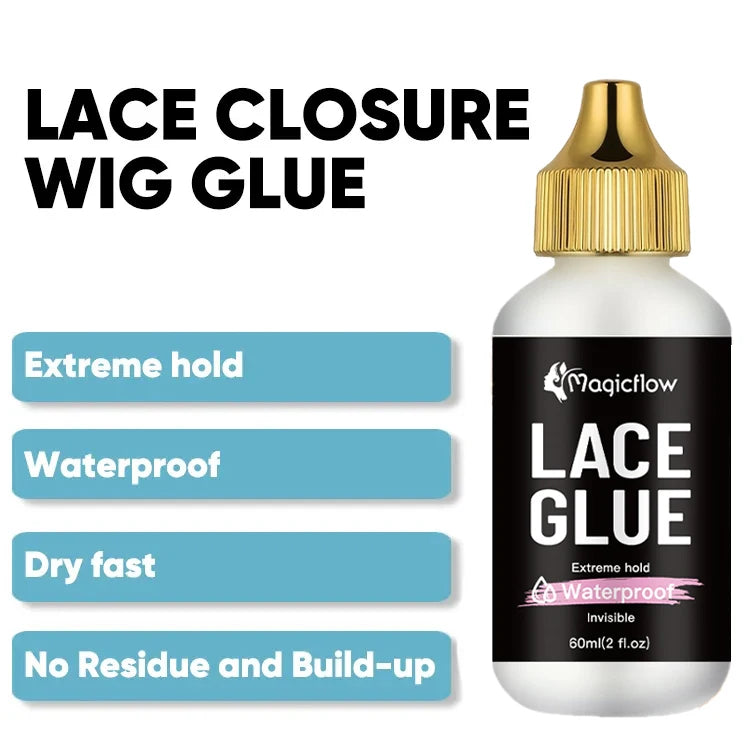 60ml/2fl.oz Wasserfester Perückenkleber für Lace-Perücken – Starker Halt, unsichtbar, schnell trocknend & leicht zu entfernen – Geruchloser Kleber für alle Perücken 2026