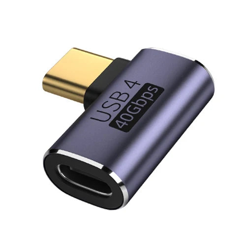 USB4.0 40Gbps OTG C-type 90 degree Adapter 100W 5A USB C to Type C Fast Charging Converter USB C Data Adapter For Macbook 8K60HZ