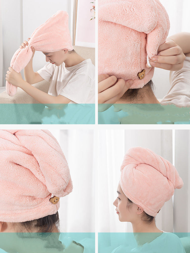 10Pcs Quick Dry Hair Quick Drying Microfiber Towels Bathroom Bathroom Accessories Nursing Cap With Buckle Sauna Spa Towel Bath