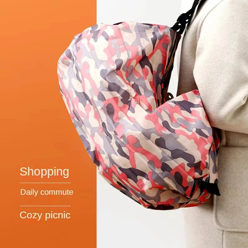 Foldable Eco-friendly Waterproof Storage Bag for Travel Shopping Portable Handbag Extra Large Capacity Travel Essentials