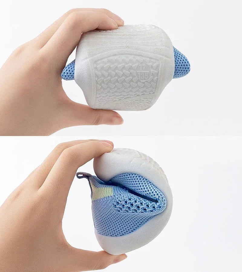 Chaussures bébé printemps populaires, maille tricotée respirante pour filles et garçons de 0 à 3 ans, baskets décontractées d'été à enfiler, antidérapantes pour tout-petits, premières chaussures de marche