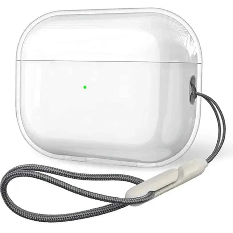 Clear Soft TPU Earphone Case for Airpods 4 3 2 1 Pro Pro2 Pro 3 Shockproof with Lanyard Strap for Airpods 4 Charging Case Cover