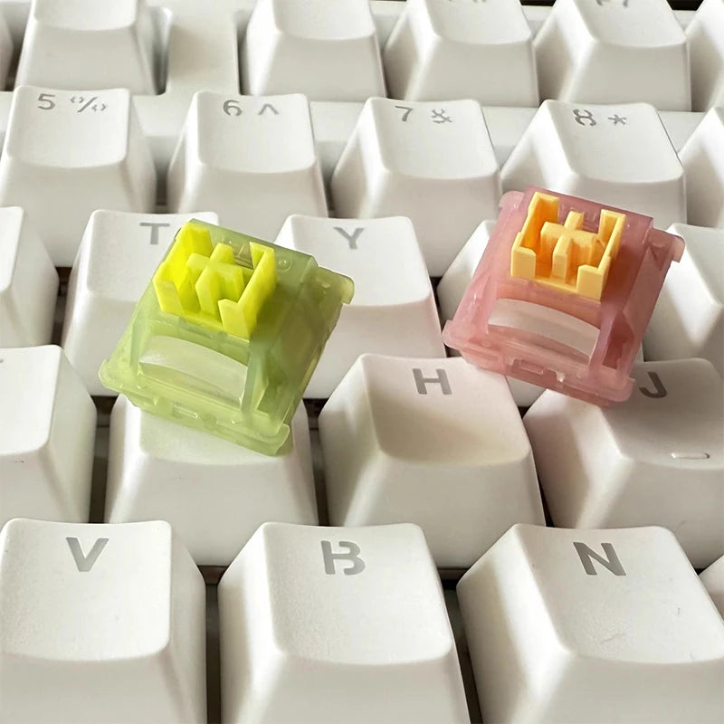 Outemu Silent Peach V3 Switch Lubed Silent Lemon V3 Switches Mechanical Keyboard Linear Tactile 5Pin Paragraph Axis Hot swap
