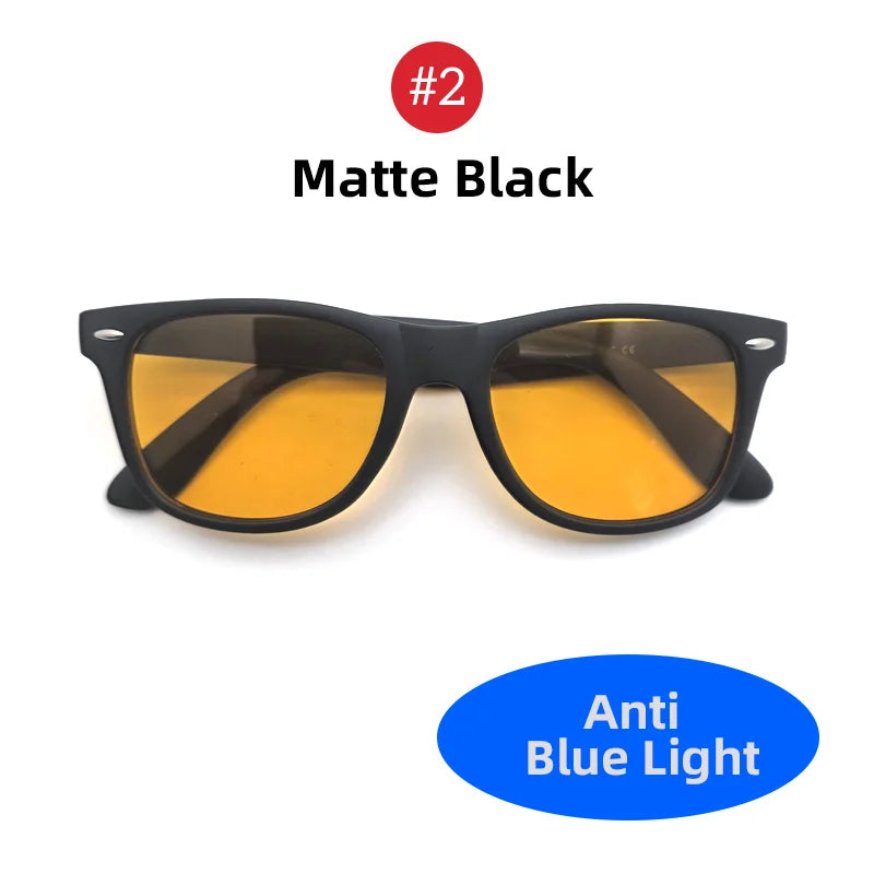 VIVIBEE Night Vision Blue Light Blocking Glasses Men Square Computer Eye Protection Eyeglasses Gaming Women Orange Eyewear