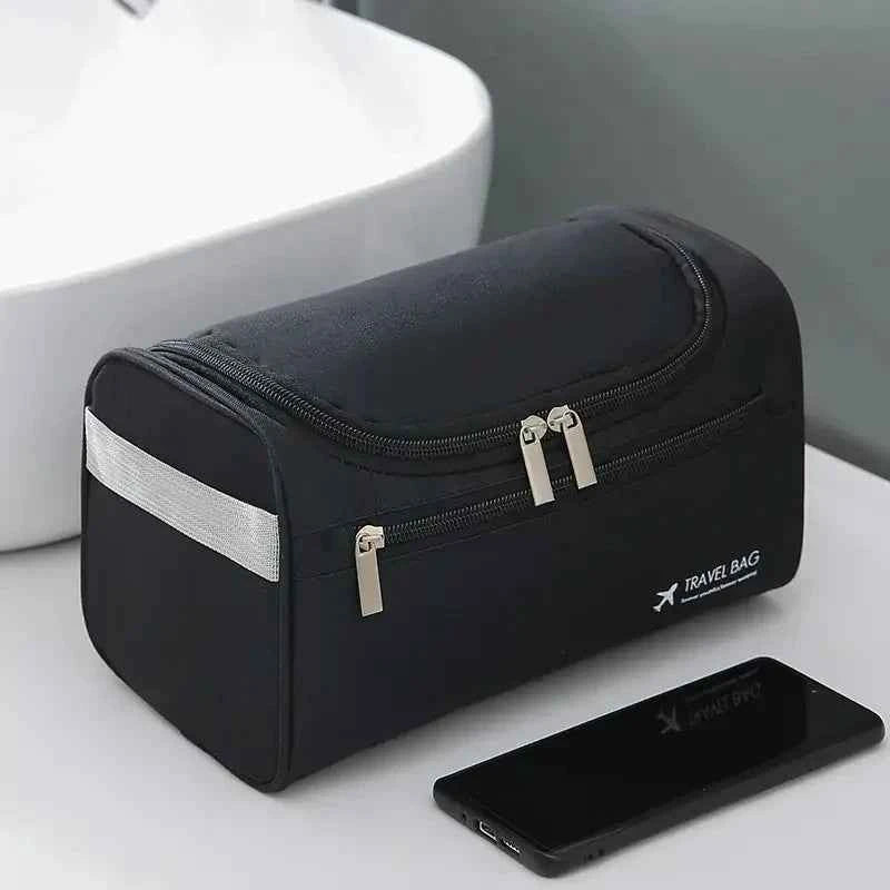 Large Leather Toiletry Bag Hanging Dopp Kit for Men Women Waterproof Wash Bag Cosmetic Storage Bag Ideal for Traveling & Outdoor