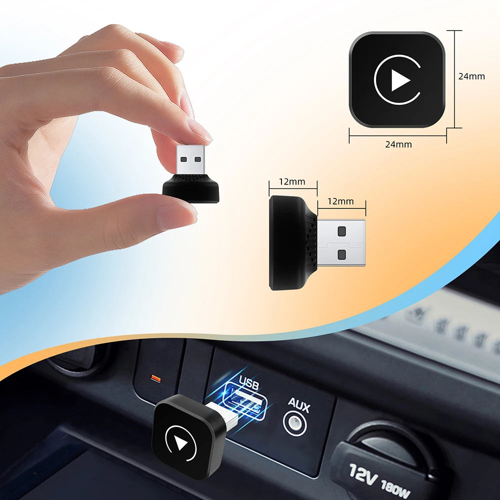 2in1 Wireless CarPlay Dongle Wireless Android Auto Adapter AI Smart Box Car Intelligent Systems For Car With Wired CarPlay - Shoppiline