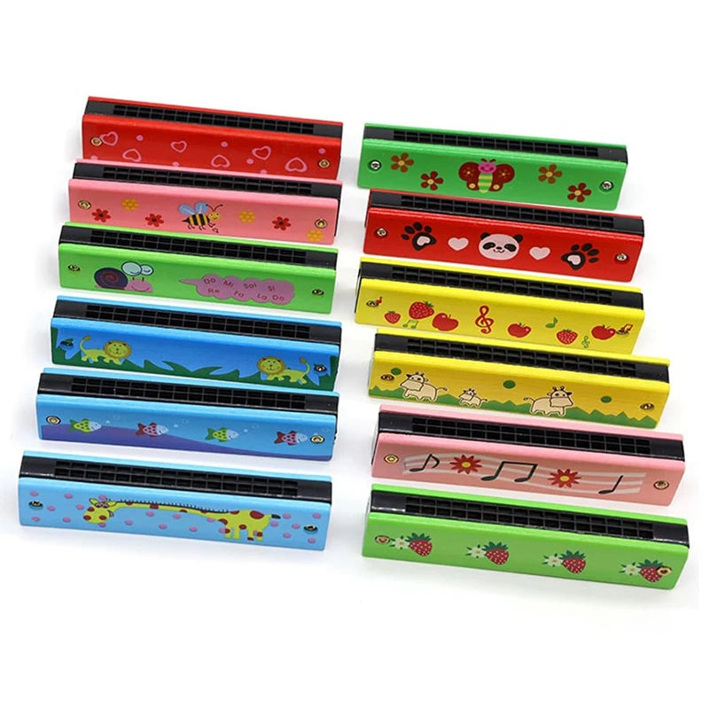 Kinder Holzmundharmonika Musikinstrument Spielzeug Musikalische Lernhilfen Puzzle Frühkindliche Bildung Kindergarten Anfänger TMZ