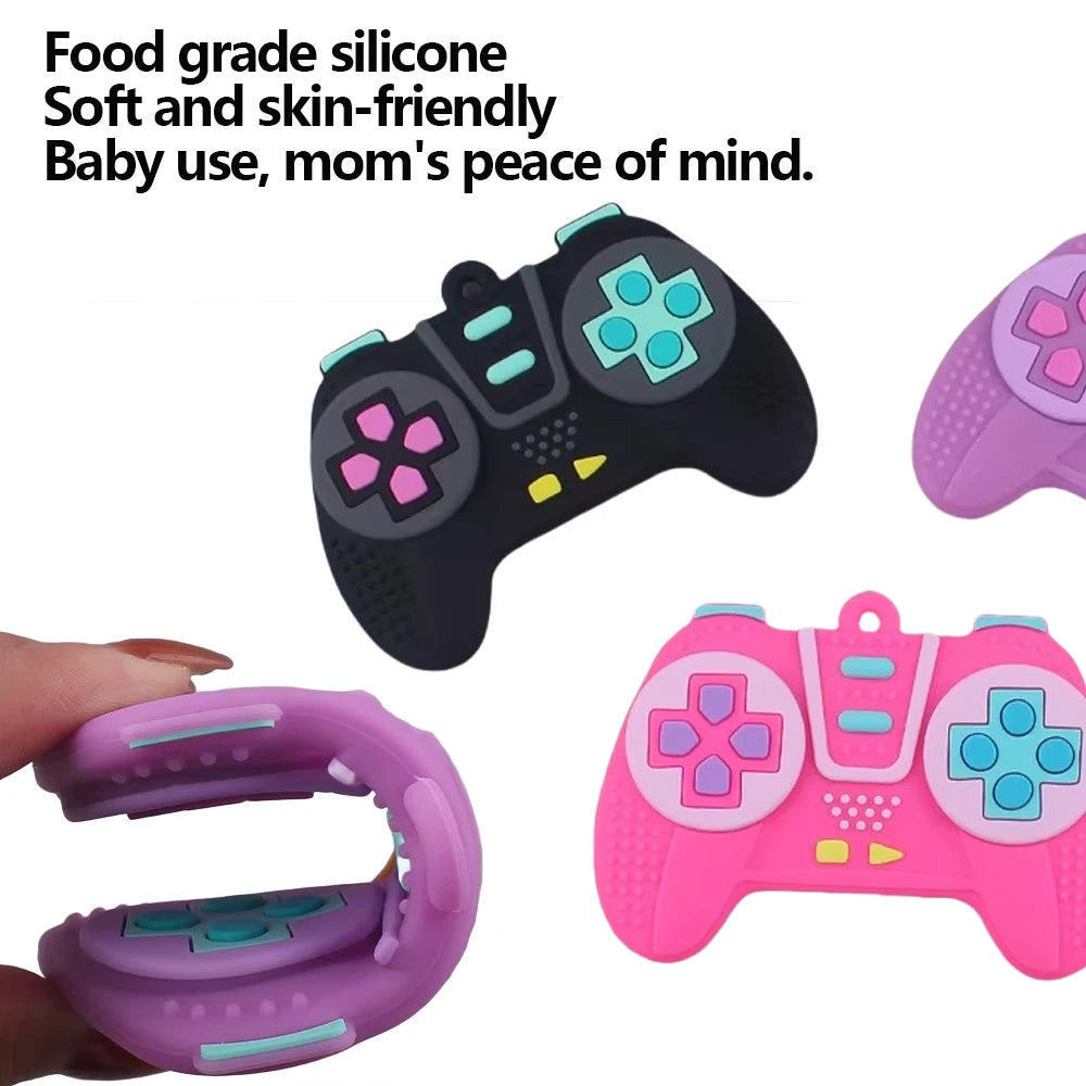 Neues Baby-Beißspielzeug, Gamecontroller-Form, Silikon-Beißspielzeug für Babys 6-12 Monate, Geschenke, Sensorisch, Pädagogisch