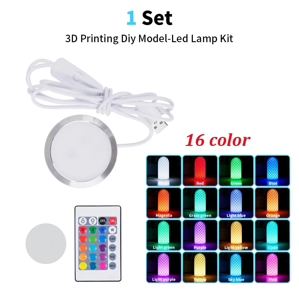 For Bambu Lab Led Lamp Kit 001 3D Printing DIY Model LED Lamp Kit 3D Printing Parts Led Lamp Kit 001 Rechargeable For Bambu Lab