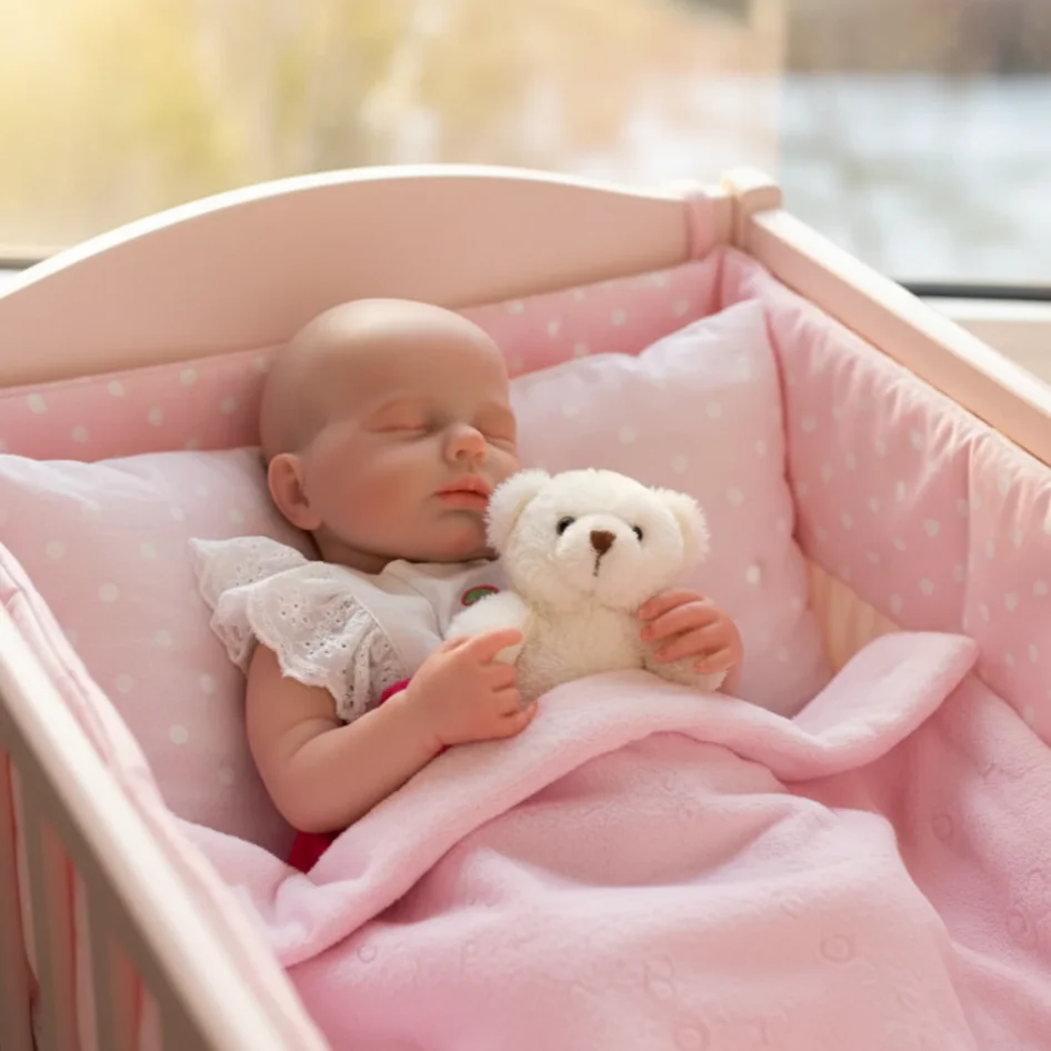 18Inch Can Open Mouth LouLou bebe reborn de silicona Girla Doll With Painted Bald Soft Corpo De Silicone Doll For Kids Gift