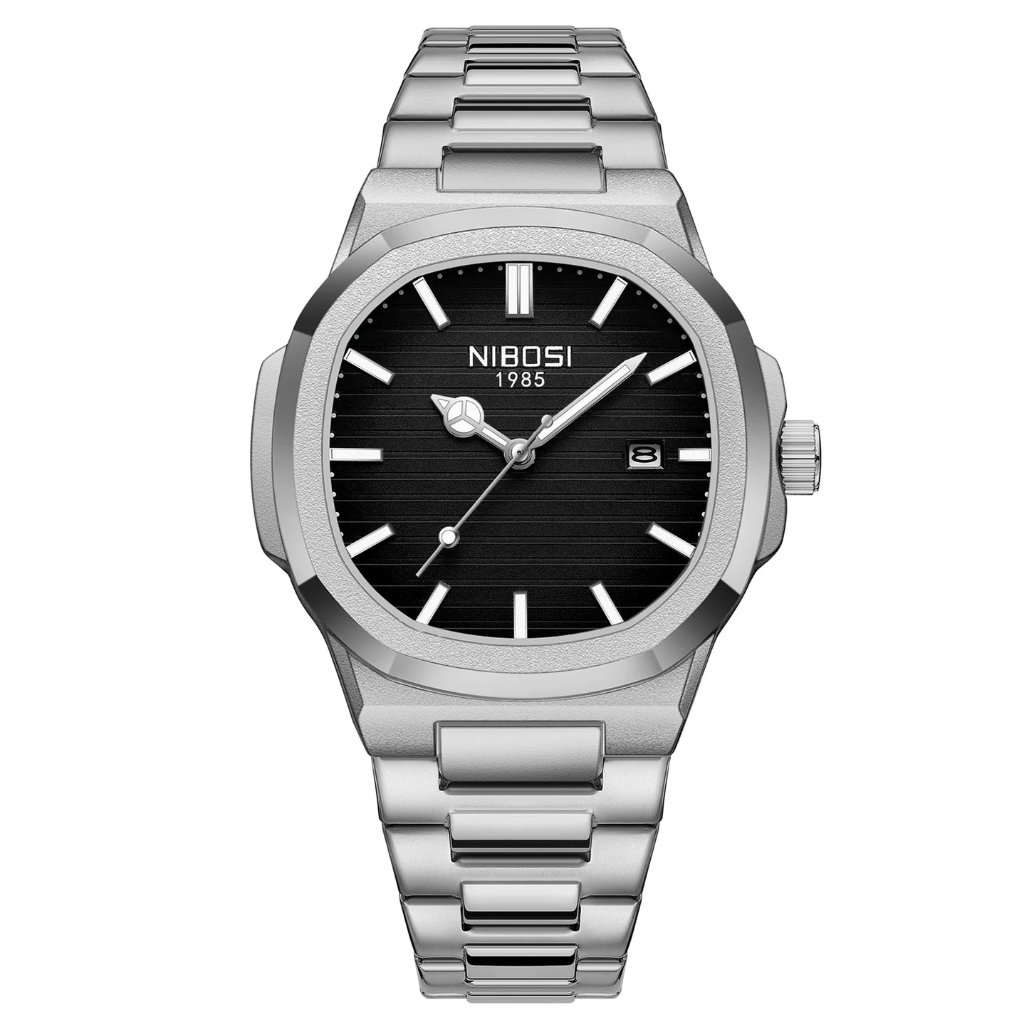 2026 NIBOSI Luxury Quartz Men Watches 30M Waterproof Auto Date Watch Man Stainless Steel Sport Chronograph Watch for Men Clock