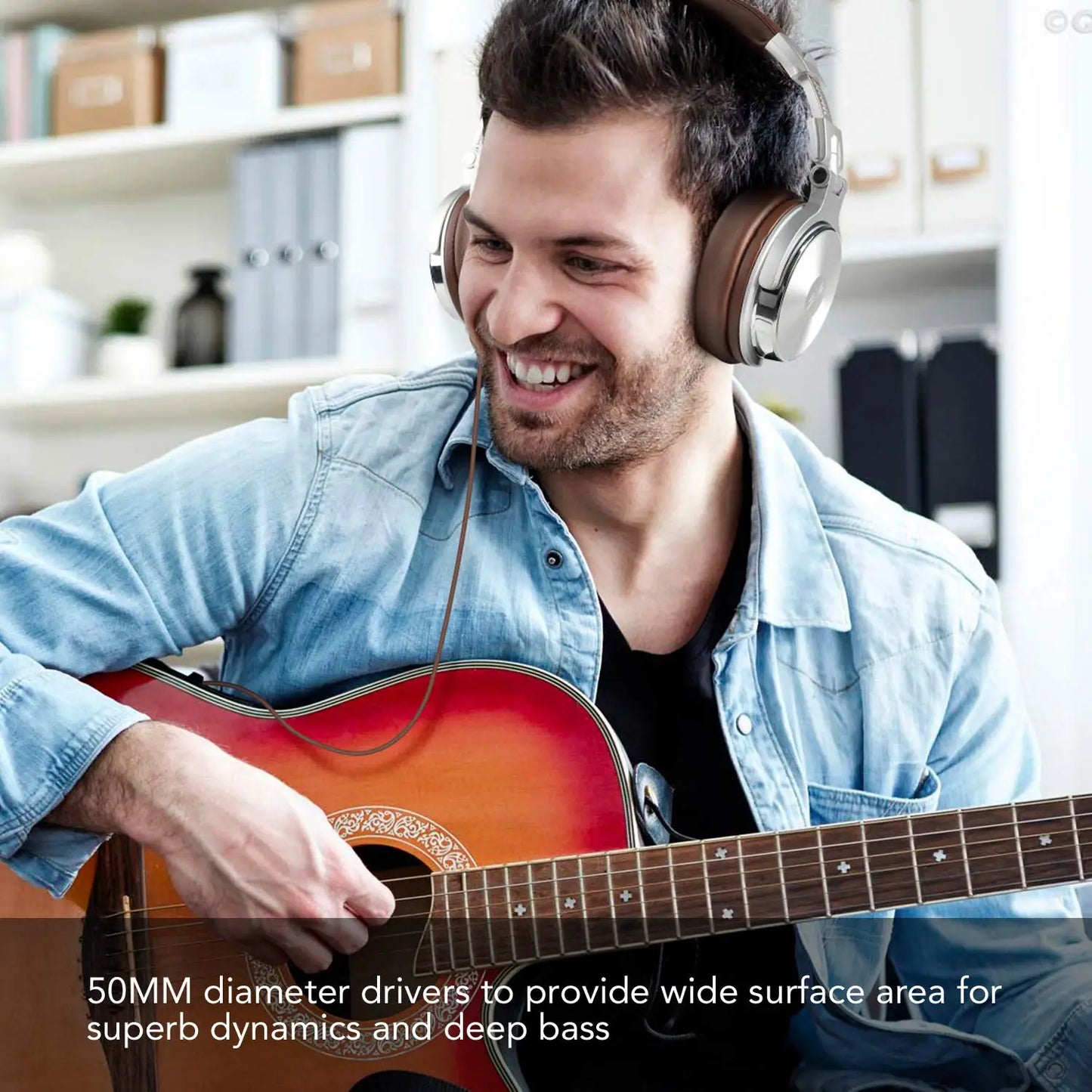Oneodio Pro 30 Casque audio professionnel de studio DJ avec microphone, écouteurs filaires supra-auriculaires, moniteurs HiFi, casque de jeu pliable