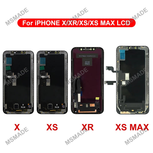 SUPER OLED For iPhone X XR XS LCD Display 13 Mini 14 PLUS 15 Display For iPhone 11 12 13 Pro MAX Display Display assembly - Shoppiline