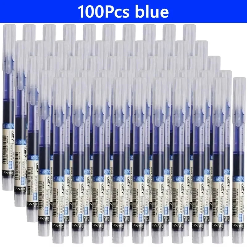 3-102Pcs/set High Quality Needle Type Gel Pens Straight Liquid Ballpoint Pen Kawaii Stationery School Office Supplies Writing